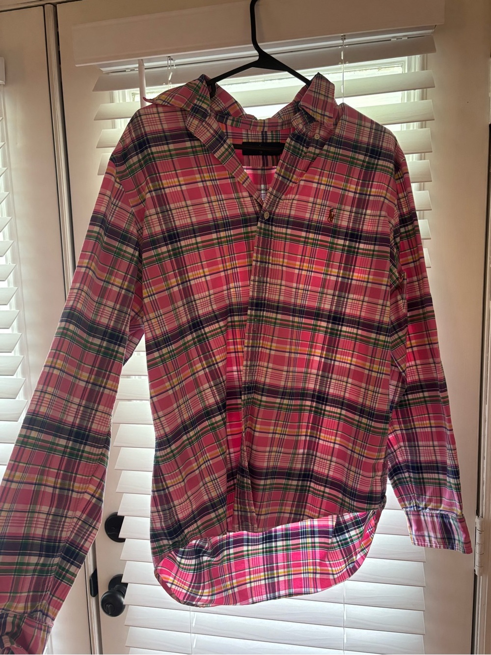 Polo Ralph Lauren Button-Down Shirt in Pink and Green
